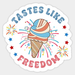 Tastes Like Freedom July 4th Sticker